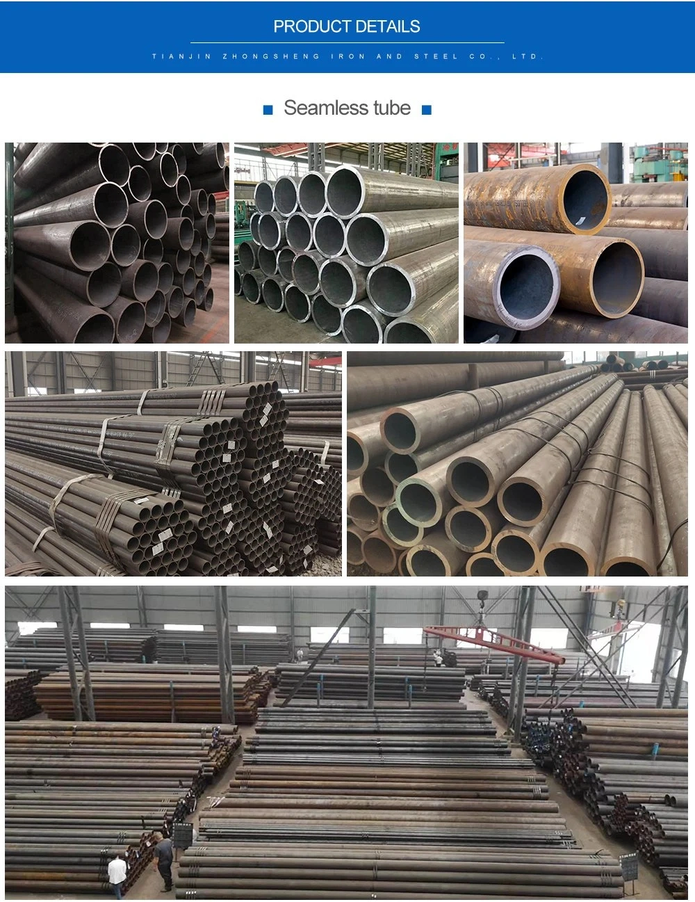 API 5L Pipe ASTM A53/A106 Gr. B Seamless Tube Mild Steel Pipe Black Steel Pipe
