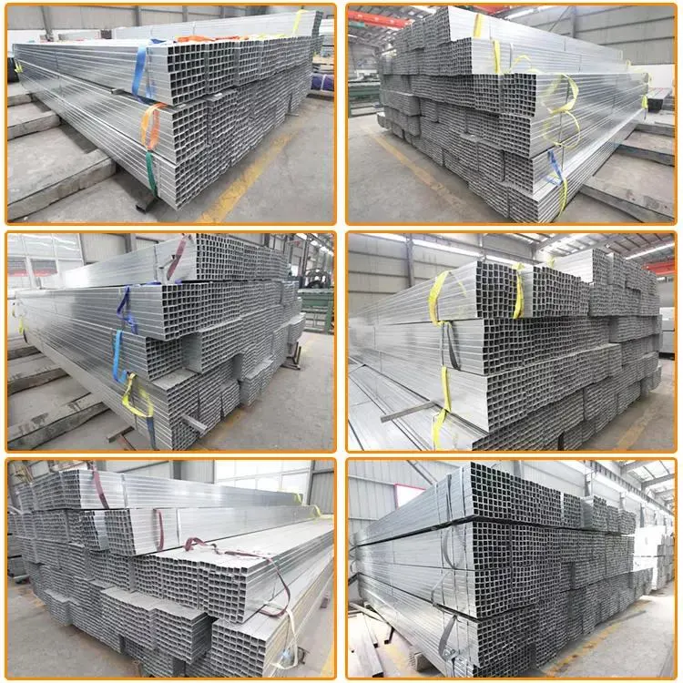 ASTM A500 BS 1387 Pre-Galvanized Metal Gi Square Hollow Section Galvanized Steel Pipe