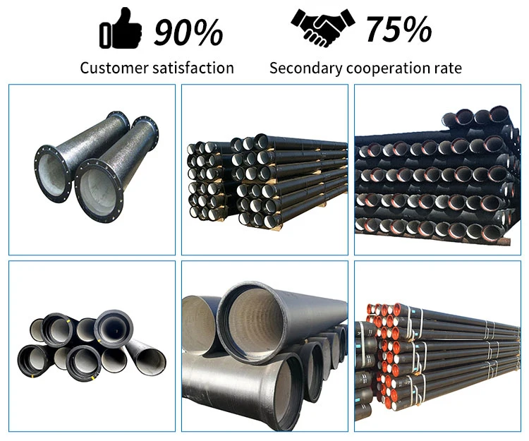 China Supplier Best Price C40 C30 C25 K Cast Iron Pipelines Ductile Cast Iron Pipes with Cement Lining